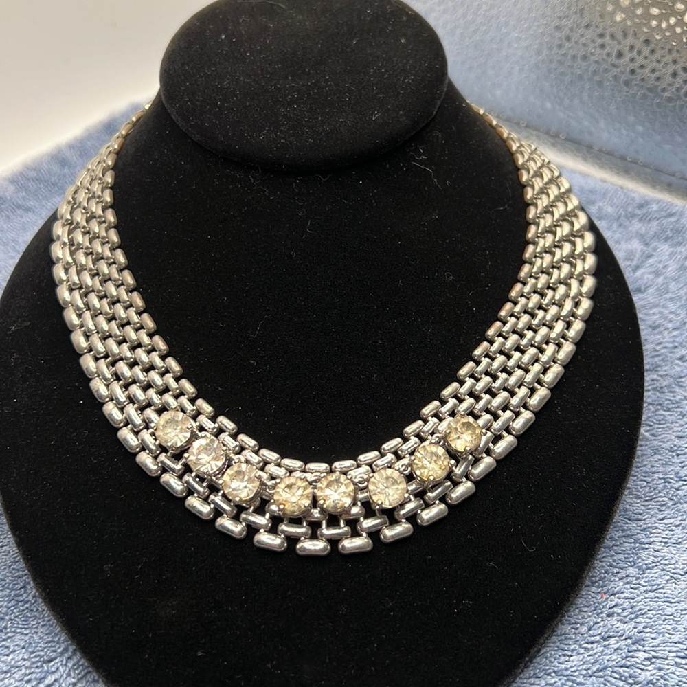 Cleopatra Collar with Rhinestones Tag Ann Taylor